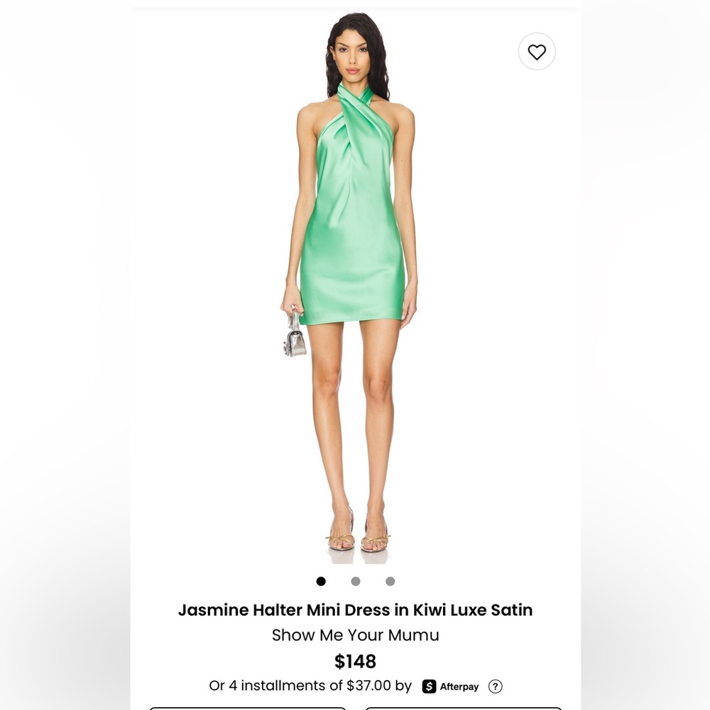 Show Me Your MuMu Kiwi Satin Mini Dress
